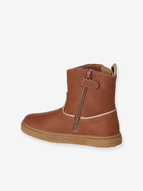 Boots fille zippées marron 2 - vertbaudet enfant 