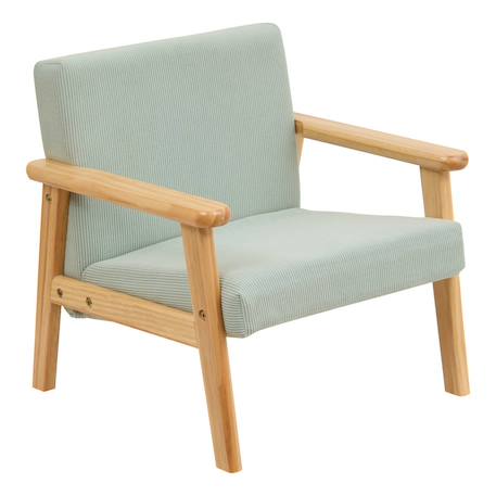 Fauteuil enfant en bouclette - basile Blanc+Vert celadon+Vert céladon 7 - vertbaudet enfant 