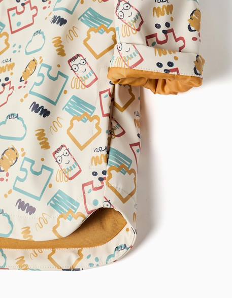Parka rembourrée en caoutchouc avec capuche et imprimé Blanc 4 - vertbaudet enfant 