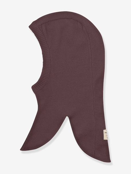 Cagoule légère en laine mérinos MATKEA enfant MINI A TURE gris ardoise+vieux rose+violet 3 - vertbaudet enfant 