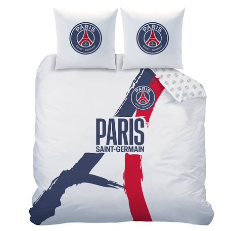 Parure de lit imprimée 100% coton, psg tour Blanc 3 - vertbaudet enfant 
