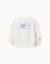 Sweat en coton peigné avec imprimé stitch & angel Blanc 2 - vertbaudet enfant 