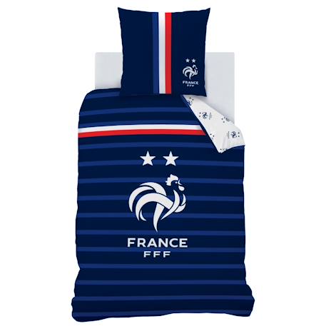 Parure de lit imprimée 100% coton, fff rayures Bleu 3 - vertbaudet enfant 