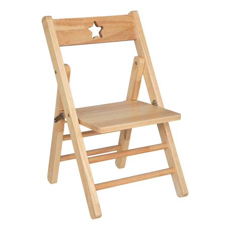 Chaise enfant pliante en bois hévéa - saly Beige 2 - vertbaudet enfant 