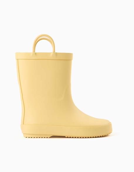 Bottes de pluie en caoutchouc avec anses Jaune 1 - vertbaudet enfant 