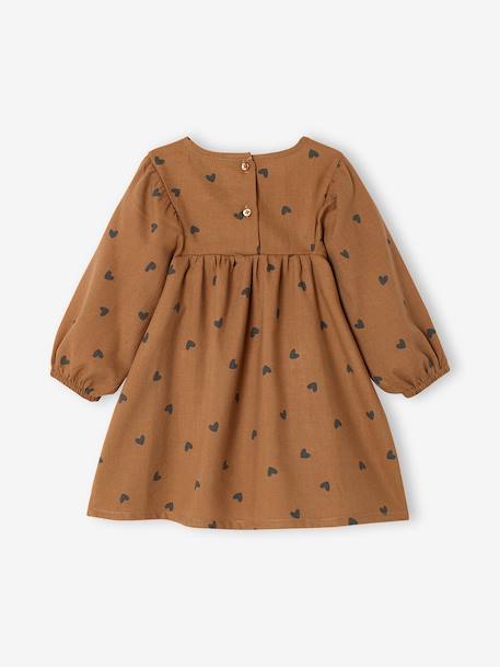 Robe bébé fille manches longues bleu+noisette 6 - vertbaudet enfant 