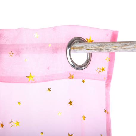 Voilage enfant étoiles dorées - demoiselle Blanc+Rose 8 - vertbaudet enfant 