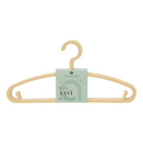 Lot de 6 cintres enfant blanc plastique Blanc+Bleu+Gris+Jaune+Rose+Vert 11 - vertbaudet enfant 