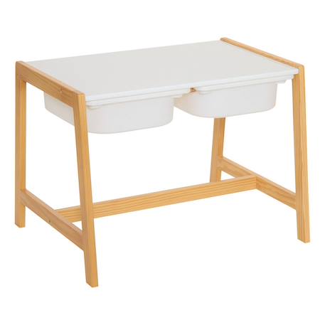 Ensemble bureau pin avec rangements et 2 chaises - bako Blanc 2 - vertbaudet enfant 