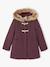 Duffle-coat à capuche fille drap de laine blush+camel+prune+vert de gris 19 - vertbaudet enfant 