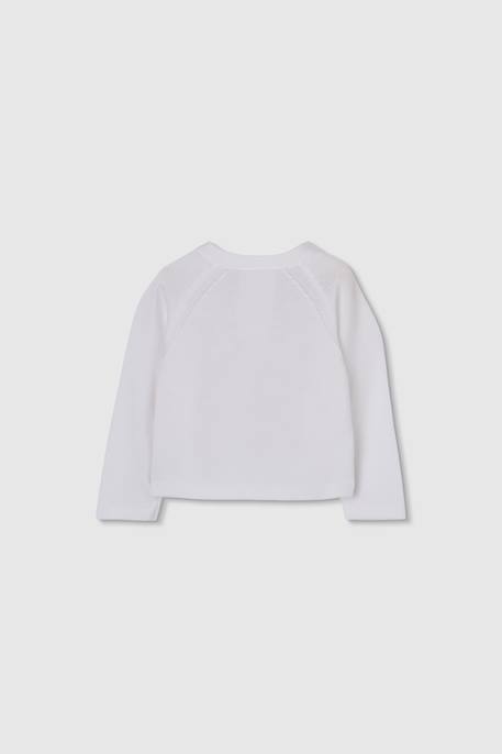 Gilet bébé en maille Blanc 2 - vertbaudet enfant 