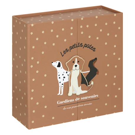 Coffret de naissance souvenirs 9 tiroirs - cilia Beige+Rose 2 - vertbaudet enfant 
