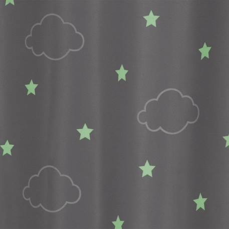 Rideau occultant phosphorescent dinosaure - aipo Bleu+Gris+Rose 9 - vertbaudet enfant 
