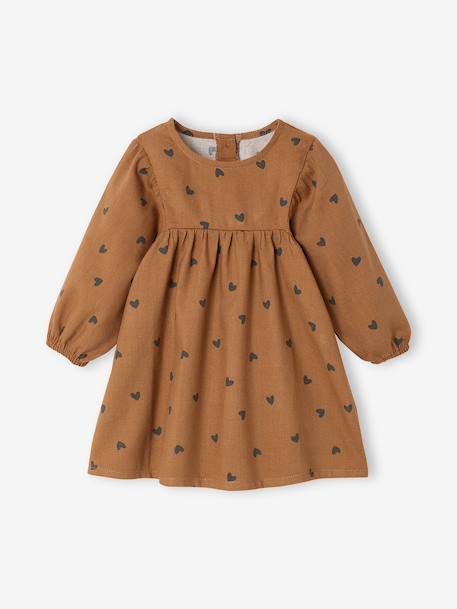 Robe bébé fille manches longues bleu+noisette 5 - vertbaudet enfant 