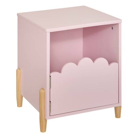 Table de chevet - douceur Blanc+Rose 8 - vertbaudet enfant 
