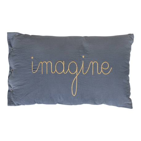 Coussin rectangulaire gaze de coton - Lili Blanc+Bleu gris+Marron+Rose antique+Rose clair+Vert 5 - vertbaudet enfant 