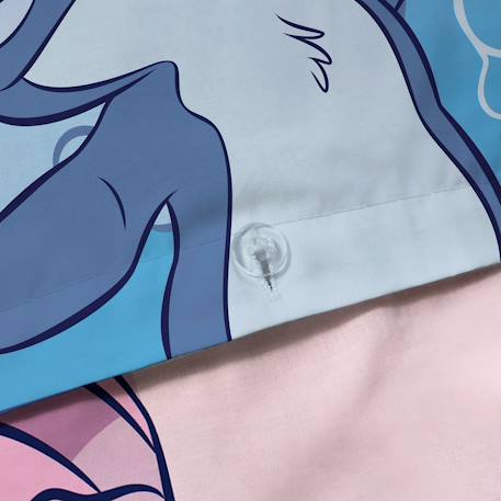 Parure de lit imprimée réversible 100% coton, disney home stitch magic duo Rose 6 - vertbaudet enfant 