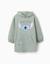 Robe sweat en coton peigné à capuche et imprimé stitch Vert 1 - vertbaudet enfant 