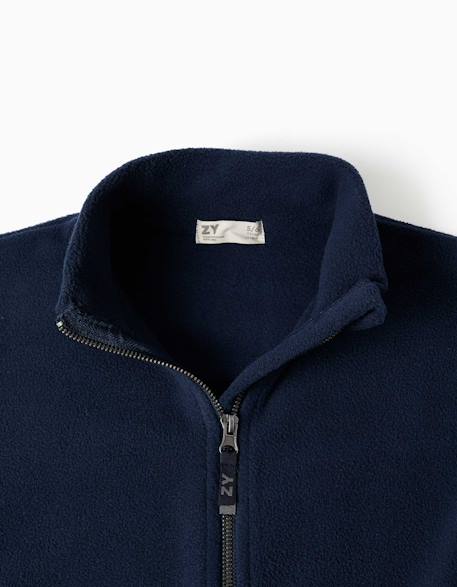 Veste en polaire à col montant Bleu foncé 3 - vertbaudet enfant 