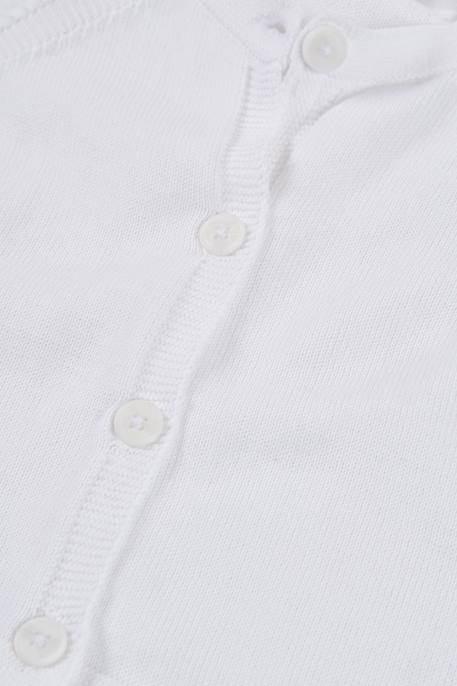 Gilet bébé en maille Blanc 3 - vertbaudet enfant 