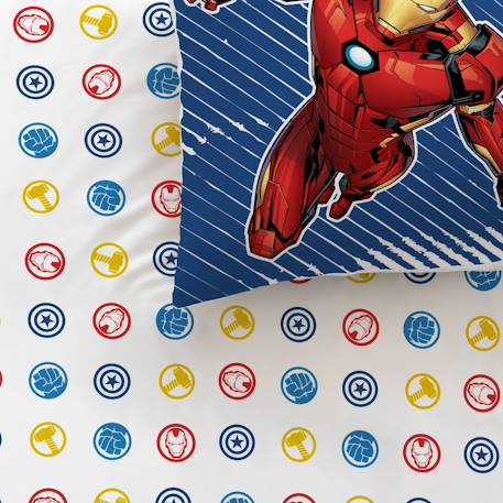 Parure de lit imprimée 100% coton, avengers home team Bleu 2 - vertbaudet enfant 