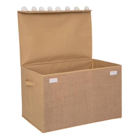 Coffre de rangement pliable en jute - yuki Blanc+Marron 8 - vertbaudet enfant 