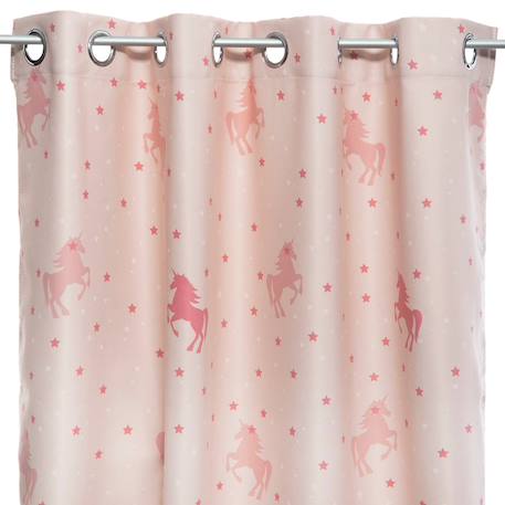 Rideau occultant phosphorescent dinosaure - aipo Bleu+Gris+Rose 10 - vertbaudet enfant 