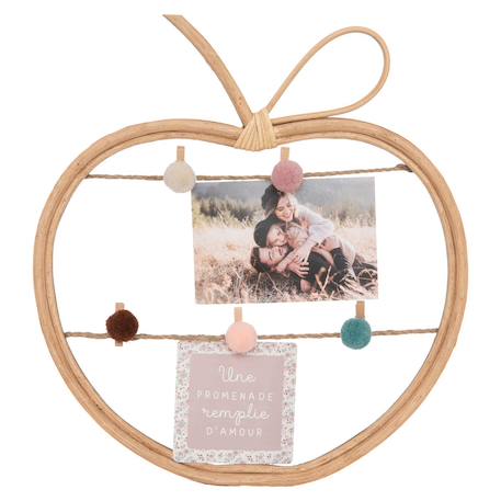 Porte-photos pomme en rotin - gaius Beige 2 - vertbaudet enfant 
