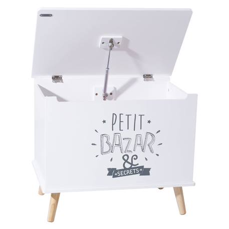 Coffre de rangement en bois - loeli Blanc 4 - vertbaudet enfant 