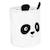 Bac à jouets panda en tissu bouclette - andy Noir et blanc 2 - vertbaudet enfant 