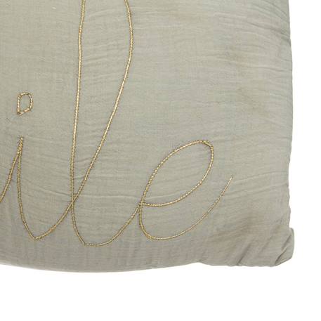 Coussin rectangulaire gaze de coton - Lili Blanc+Bleu gris+Marron+Rose antique+Rose clair+Vert 17 - vertbaudet enfant 