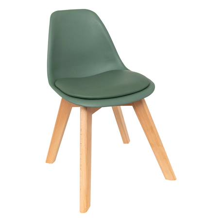 Chaise design scandinave pieds hêtre - baya Blanc+Rose+Vert clair 10 - vertbaudet enfant 