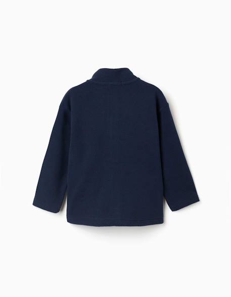 Veste en polaire à col montant Bleu foncé 2 - vertbaudet enfant 
