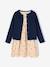 Ensemble fille cardigan et robe imprimée fleurs camel+marine+vert de gris 10 - vertbaudet enfant 