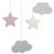 Suspension murale lune et étoiles - lune Rose 3 - vertbaudet enfant 