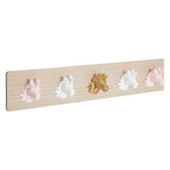 Linge de maison et décoration-Décoration-Porte-manteau, patère-Patère 5 crochets licorne - iwa