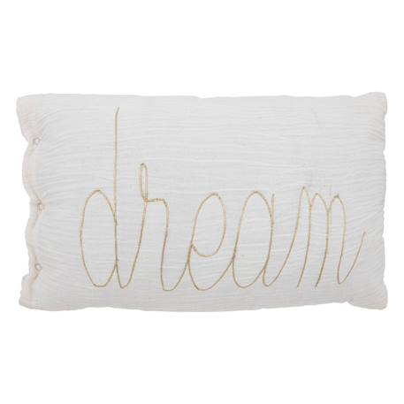 Coussin rectangulaire gaze de coton - Lili Blanc+Bleu gris+Marron+Rose antique+Rose clair+Vert 2 - vertbaudet enfant 