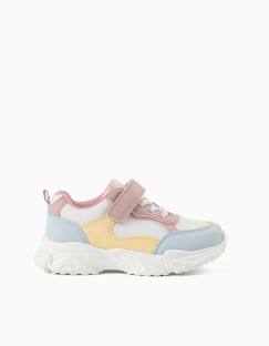 Chaussures-Chaussures fille 23-38-Baskets bi-matière à semelle épaisse