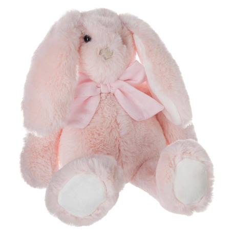 Peluche lapin avec noeud - kay Blanc+Bleu+Rose 13 - vertbaudet enfant 