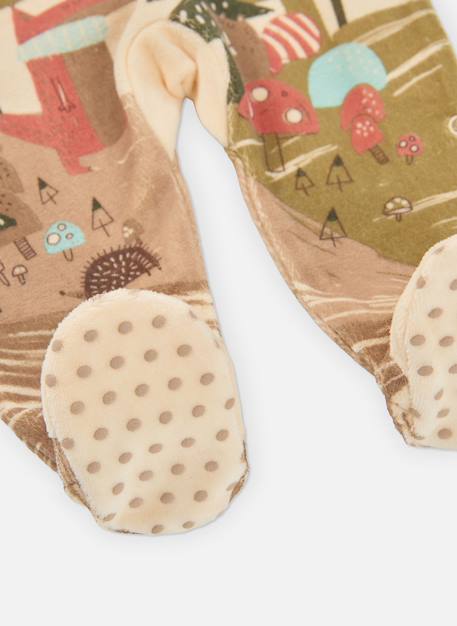 Pyjama molleton bébé imprimé forêt Blanc 4 - vertbaudet enfant 
