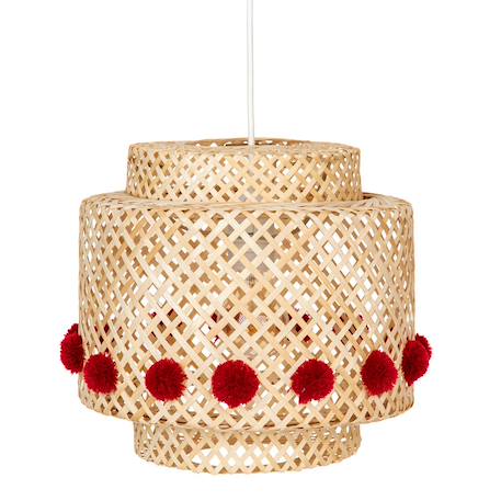 Suspension pompons en bambou - liby Beige 1 - vertbaudet enfant 