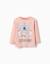 T-shirt en coton à manches longues avec imprimé stitch vibes Rose clair 1 - vertbaudet enfant 