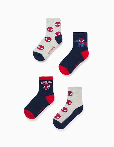 Garçon-Sous-vêtement-Chaussettes-Lot de 4 paires de chaussettes avec spider-man