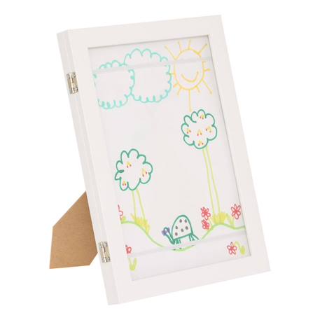 Cadre à dessin enfant a4 vitré - dessy Blanc+Rose+Vert 1 - vertbaudet enfant 