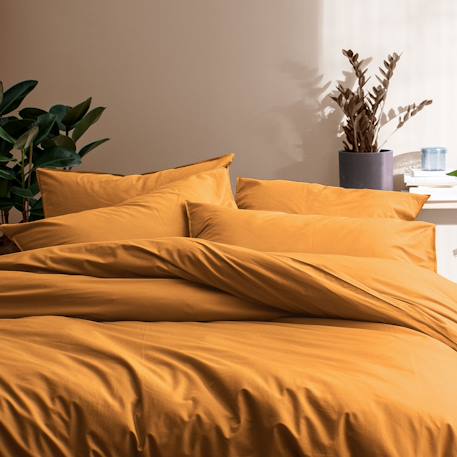 Set de 2 taies d'oreiller unies à volant, coton lavé Anthracite+Blanc+Caramel+Lie de vin+Lin+Miel 15 - vertbaudet enfant 