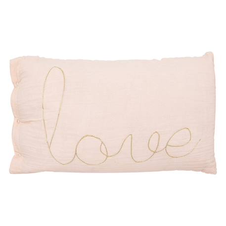 Coussin rectangulaire gaze de coton - Lili Blanc+Bleu gris+Marron+Rose antique+Rose clair+Vert 14 - vertbaudet enfant 
