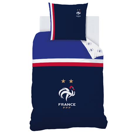 Parure de lit imprimée 100% coton, fff drapeau Bleu marine 4 - vertbaudet enfant 