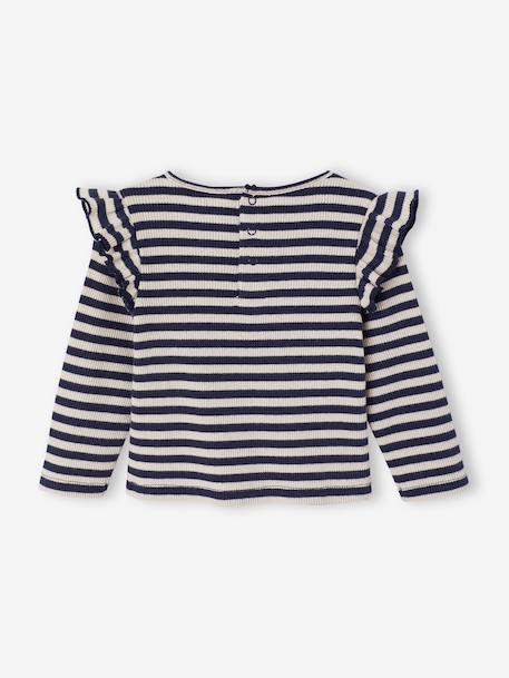 T-shirt manches longues bébé fille rose+vanille 8 - vertbaudet enfant 