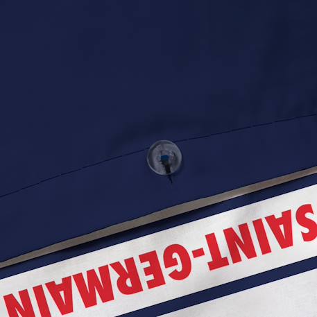 Parure de lit imprimée 100% coton, psg logo Bleu 5 - vertbaudet enfant 