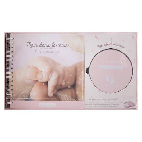 Coffret de naissance album photos et kit empreinte - patti Bleu+Rose 4 - vertbaudet enfant 